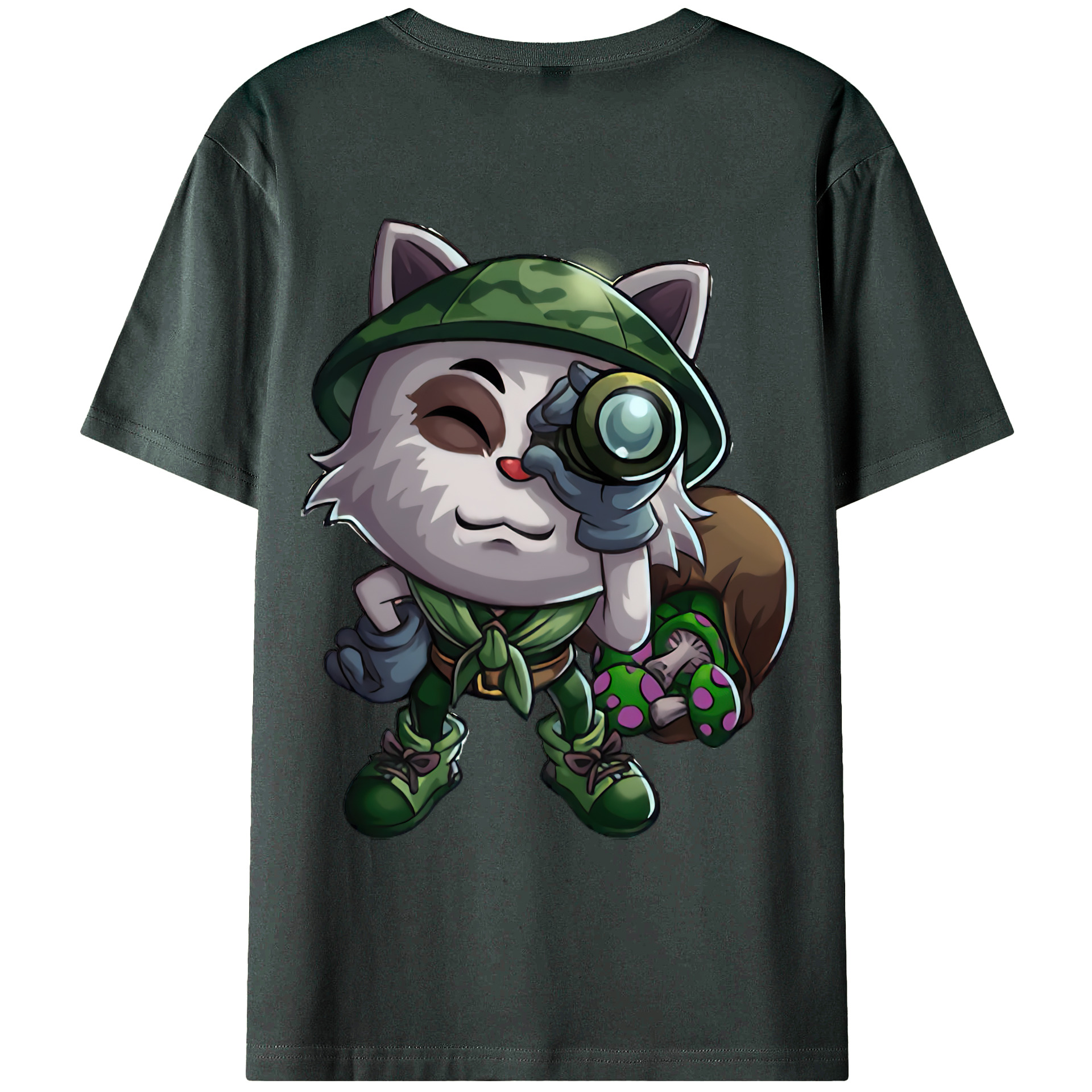 （画像用） リーグ・オブ・レジェンド League of Legends LOL 綿100％ メンズ半袖Tシャツ（バックプリント） 通気性